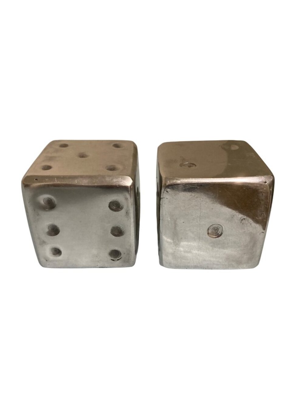 Large Aluminum Dice Paperweights Or Decorative Pieces Home Decor Bookends